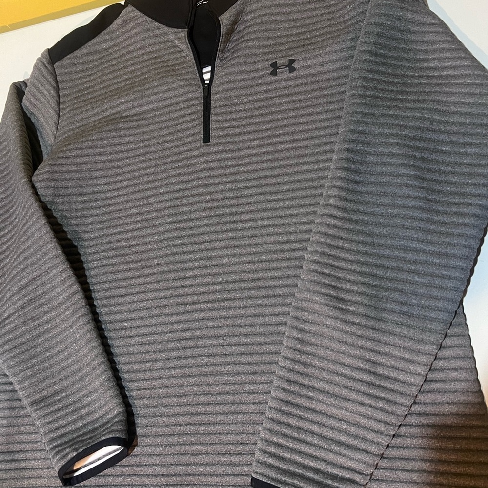 Under Armour Black and Gray ColdGear Pullover